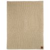 wool knitted blanket pure khaki 1