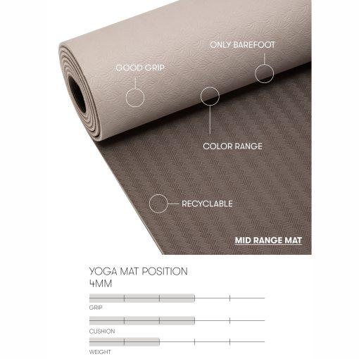 yoga mat position 4mm sand grounded brown 4