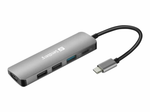 Sandberg USB C Dock HDMI 3xUSB PD 100W Dockingstation