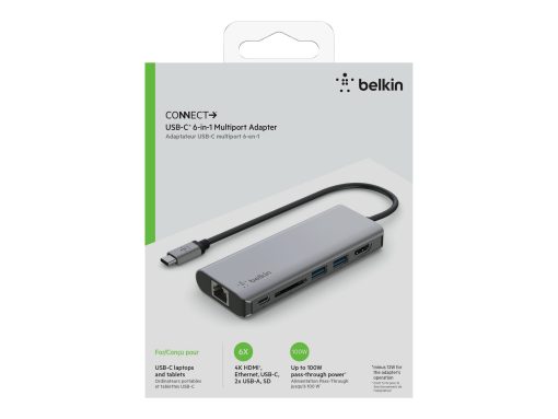 belkin connect usb c 6 in 1 multiport adapter dockingstation 4