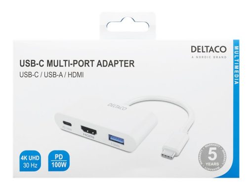 deltaco usbc hdmi23 dockingstation 3