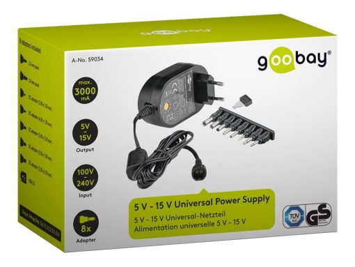 goobay 36watt stromforsyningsadapter 1