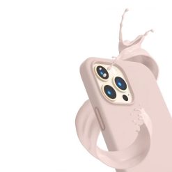 iphone 12 12 pro skal silikon sand rosa rvelon 1