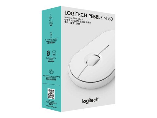 logitech pebble m350 optisk tradlos hvid 3