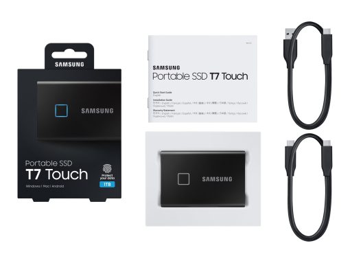 samsung portable ssd t7 touch ssd mu pc1t0k 1tb usb 32 gen 2 8