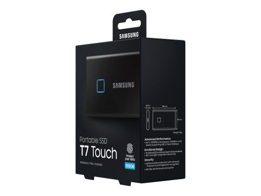 samsung portable ssd t7 touch ssd mu pc500k 500gb usb 32 gen 2 6