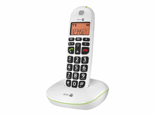 DORO PhoneEasy 100w Tradlos telefon med nummerpresentation DECT GAP vit