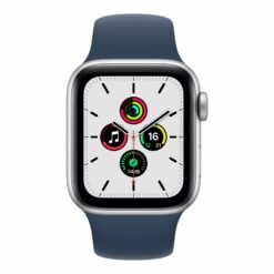 apple watch se gps cellular 40mm silver aluminium case with abyss blue 1