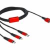 delock 3 in 1 kun opladning lightning kabel 1m