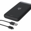 deltaco pb q1001 tradlos power bank 10000mah sort