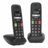 gigaset e290 duo tradlos telefon ingen nummervisning sort