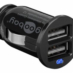 goobay dual usb car charger 21a black 1