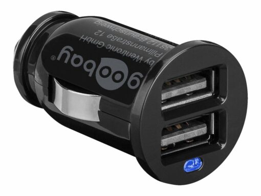 goobay dual usb car charger 21a black 1