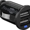 goobay dual usb car charger 21a black