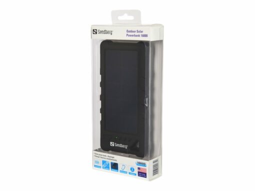 sandberg outdoor solar powerbank 16000 solarstrombank 16000mah sort 1