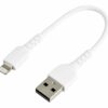 startechcom 15cm durable usb a to lightning cable white usb type a to