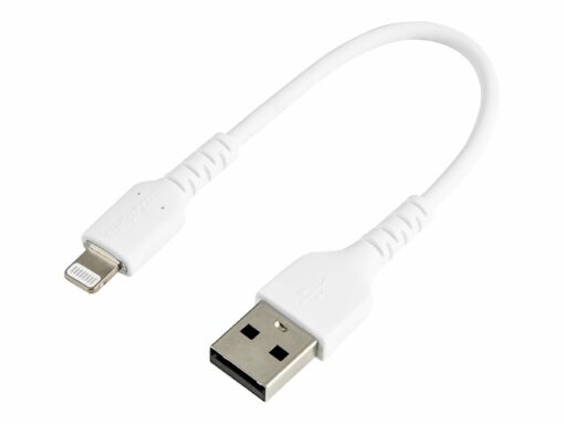 startechcom 15cm durable usb a to lightning cable white usb type a to