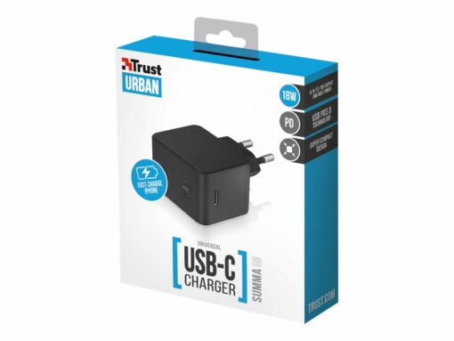 trust summa usb c lader pd 18w 5