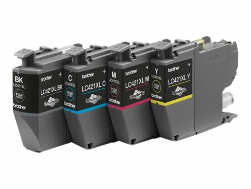 brother lc421val 4pack ink cartridge up to 500 pages with dr security tag