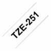 brother tze 251 lamineret band 2 4 cm x 8 m 1rulle r 2