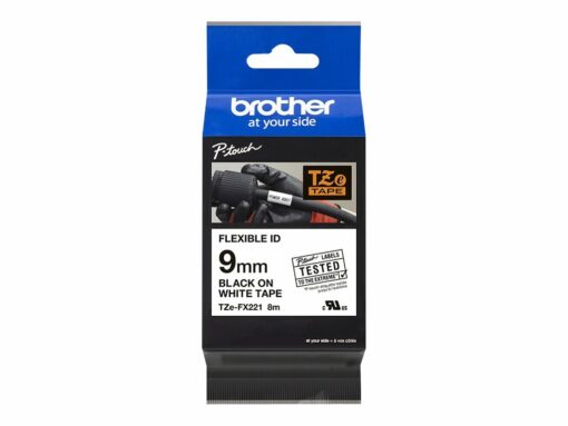 brother tze fx221 fleksibel tape 0 9 cm x 8 m 1rulle r