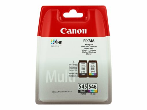 canon pg 545 cl 546 multipack sort farve cyan magenta gul 180 sider