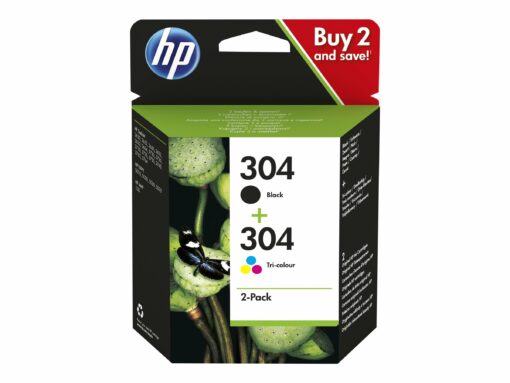 hp 304 combo pack sort farve cyan magenta gul