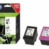 hp 62 twin pack sort farve cyan magenta gul 1