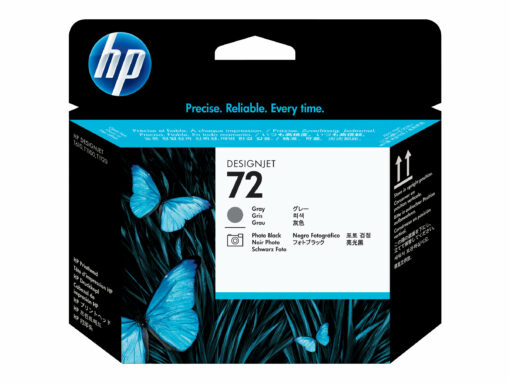 hp printhoved blaekprinter gra foto sort