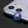 iphone 12 lins kameraskydd med metallram bla 2 pack