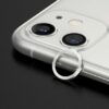 iphone 12 lins kameraskydd med metallram vit 2 pack