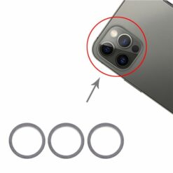iphone 12 pro lins kameraskydd med metallram grafit 3 pack 1