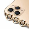 iphone 12 pro lins kameraskydd med metallram guld 3 pack 1