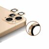 iphone 12 pro lins kameraskydd med metallram guld 3 pack