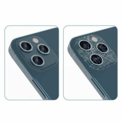 iphone 12 pro max lins kameraskydd med metallram bla 3 pack 1