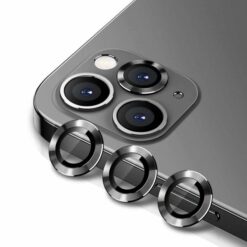 iphone 12 pro max lins kameraskydd med metallram gra 3 pack 1
