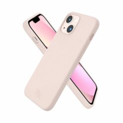 iphone 14 plus silikonskal rvelon sand rosa
