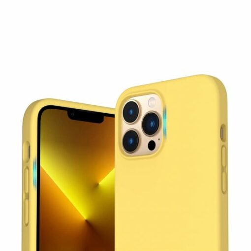 iphone 14 pro max silikonskal rvelon gul 1