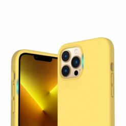 iphone 14 pro max silikonskal rvelon magsafe gul 1
