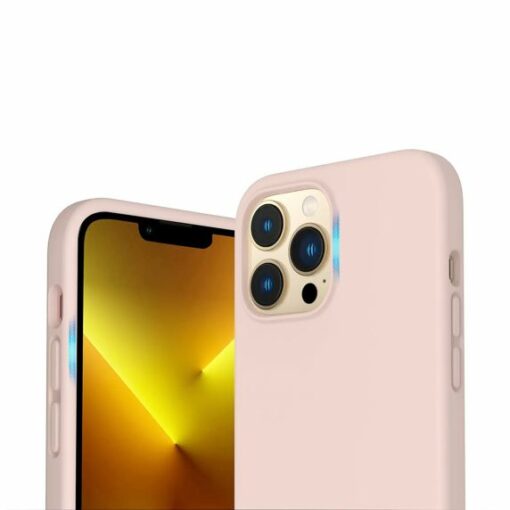 iphone 14 pro max silikonskal rvelon magsafe sand rosa 1