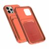 iphone 14 pro silikonskal med korthallare orange 3
