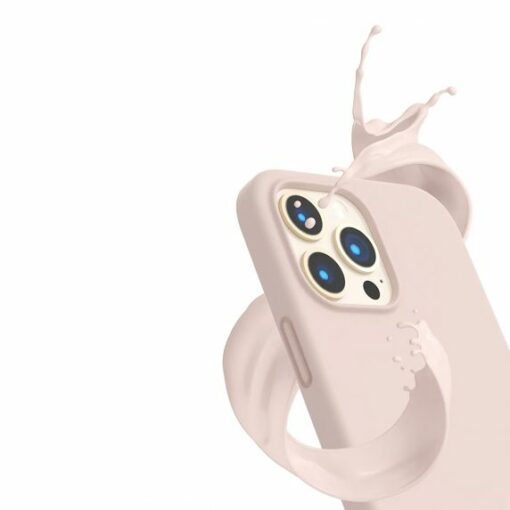 iphone 14 pro silikonskal rvelon magsafe sand rosa 3