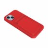 iphone 14 silikonskal med korthallare rod 2