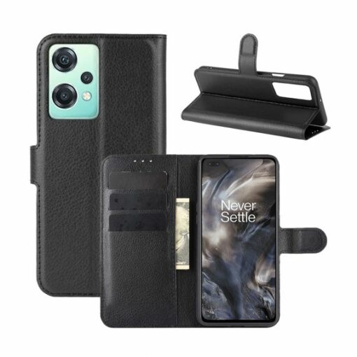 oneplus nord ce 2 lite 5g planboksfodral med stativ svart 3