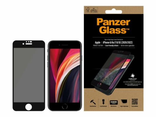 panzerglass black case friendly privacy sort for apple iphone 6 6s 7 8 1 4