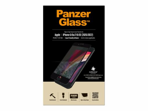 panzerglass black case friendly privacy sort for apple iphone 6 6s 7 8 1 5