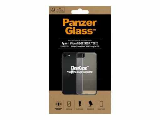 panzerglass clearcase black edition back sort for apple iphone 7 8 se 2 5