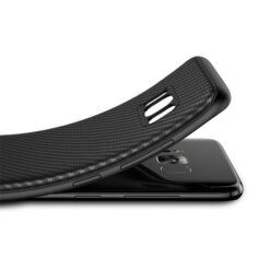 samsung s9 cover soft silicone carbon fiber black 1