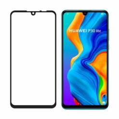 skarmskydd huawei p30 lite 3d hardat glas svart miljo 1