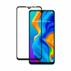 skarmskydd huawei p30 lite 3d hardat glas svart miljo